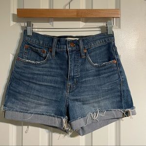 Madewell high waisted denim shorts